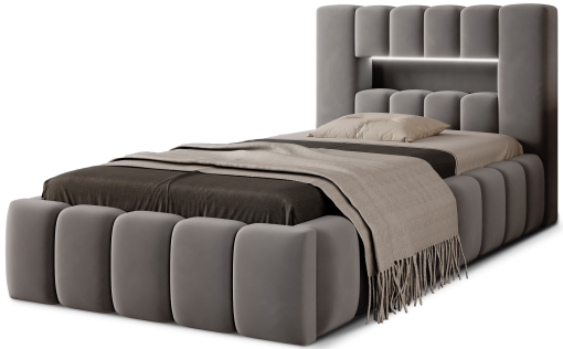 ELTAP POSTEL LAMICA 90X200 + KOVOVY STOJAN/PODSTAVEC/KONTAJNER, NUBE 4, GRAY, 22373