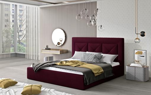 ELTAP CLOE 180X200 DREVENY KARKAS, MAT VELVET 68, DARK PURPLE, 23860