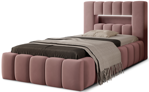 ELTAP POSTEL LAMICA 90X200 + DREVENY STOJAN /PODSTAVEC /KONTAJNER, NUBE 24, PINK, 22368