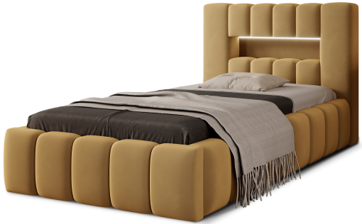 ELTAP POSTEL LAMICA 90X200 + DREVENY STOJAN /PODSTAVEC /KONTAJNER, NUBE 45, YELLOW, 22371