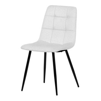 AUTRONIC DCL-X7015 WT2 Židle jídelní, bílá látka, čtyřnohá kovová podnož, černý mat