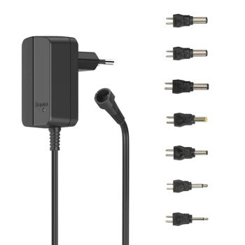 HAMA 223612 UNIVERZALNY SIETOVY NAPAJACI ZDROJ 12 V/600 MA, NASTAVITELNY, 7 KONEKTOROV