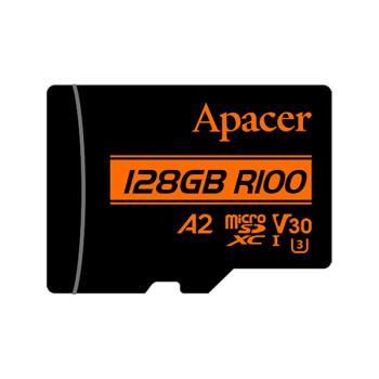 APACER PAMATOVA KARTA V30 A2, 128GB, MICRO SDXC, AP128GMCSX10U8-R, UHS-I U3 (CLASS 10), S ADAPTEROM