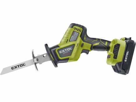 Píla chvostová akumulátorová bezuhlíková, 20V, 1x 2Ah Li-ion, 2A nabíjačka, kmit 22mm