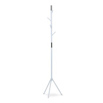 AUTRONIC 80001-01 WT Věšák stojanový, výška 179 cm, kovová konstrukce, bílý matný lak, nosnost 6 kg