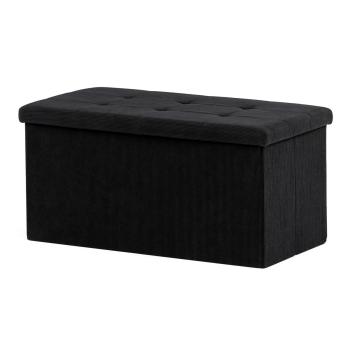 AUTRONIC TAB-472 BK6 Taburet s úložným prostorem, černá manšestrová látka