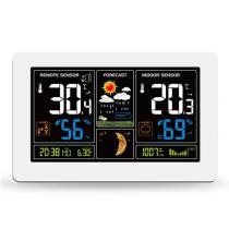 SOLIGHT TE81W METEOSTANICA, EXTRA VELKY FAREBNY LCD, TEPLOTA, VLHKOST, TLAK, RCC, USB NABIJ., BIELA vystavený kus