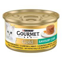 PURINA GOURMET GOLD SAVOURY CAKE S KURACIM MASOM A MRKVOU 85G
