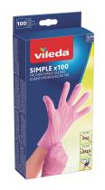 VILEDA SIMPLE RUKAVICE S/M 100 KS vystavený kus