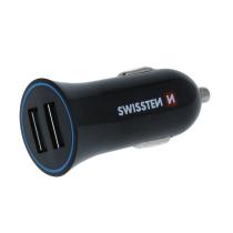 SWISSTEN CL ADAPTER 2,4A POWER 2X USB+KABEL USB-C