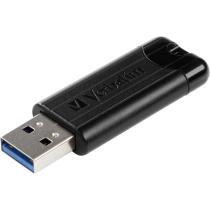 VERBATIM USB FLASH DISK, USB 3.0, 256GB, PINSTRIPE, STORE N GO, CIERNY, 49320, USB A, S VYSUVNYM KON