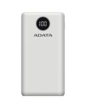 ADATA POWERBANK P20000QCD - EXTERNA PRE MOBILNY TELEFON/TABLET 20000 MAH, 2,1A, BIELA (74WH)