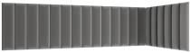 ELTAP QUADRATTA 210X90X60, MONOLITH 85, GRAY, 62662