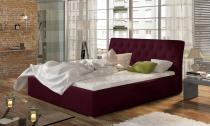 ELTAP MILANO 160X200 + KOVOVY STOJAN/PODSTAVEC/KONTAJNER, MAT VELVET 68, DARK PURPLE, 28283