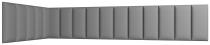 ELTAP QUADRATTA 100X220X50, MONOLITH 84, GRAY, 62656