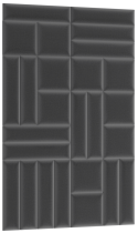 ELTAP QUADRATTA 120X195, MONOLITH 97, DARK GRAY, 62665