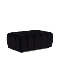 ELTAP LAZARO POUF, MAT VELVET 99, BLACK, 27301