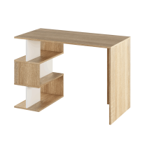 KONDELA ABES PC STOL, DUB SONOMA/BIELA