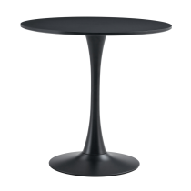 KONDELA Jedálenský stôl, okrúhly, čierna, priemer 80 cm, REVENTON NEW