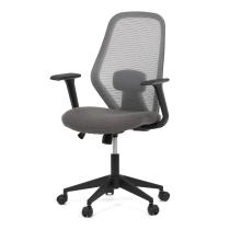 AUTRONIC KA-V3149 GREY Židle kancelářská, látka šedá, houpací mechanismus, kolečka pro tvrdé povrchy