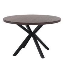 KONDELA MEDOR JEDALENSKY STOL, TMAVY DUB/CIERNA, PRIEMER 120 CM