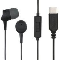 HAMA 184192 USB-C SLUCHADLA S MIKROFONOM SEA II, STUPLE, CIERNE