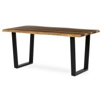 AUTRONIC HT-F4216 OLW Stůl jídelní, 160x90x75 cm, MDF deska, dekor staré dřevo, kovová nohy ve tvaru