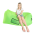 KONDELA LEBAG NAFUKOVACI SEDACI VAK/LAZY BAG, ZELENA