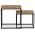 AUTRONIC AF-076 OAK Set 2 ks odkládacích stolků, MDF, dekor divoký dub, kov, černý lak