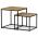 AUTRONIC AF-076 OAK Set 2 ks odkládacích stolků, MDF, dekor divoký dub, kov, černý lak