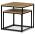 AUTRONIC AF-076 OAK Set 2 ks odkládacích stolků, MDF, dekor divoký dub, kov, černý lak