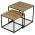 AUTRONIC AF-076 OAK Set 2 ks odkládacích stolků, MDF, dekor divoký dub, kov, černý lak