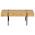 AUTRONIC AHG-233 OAK konferenčný stolík 110x60x42, MDF biely dub, kov čierny matný