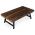AUTRONIC AHG-534 PINE Konferenční stůl, 130x70 cm, MDF deska, dýha borovice, kov, černý lak