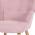 AUTRONIC AK-302 PINK2 Kreslo ušiak s podnožkou, poťah ružová látka, drevené nohy, masív kaučukovník