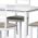 AUTRONIC AUT-6070 WT Jedálenský set 1+4, stôl 120x75x75 cm, MDF, dyha, masívne nohy, biely mat, sivé