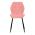 AUTRONIC CT-285 PINK2 Židle jídelní, růžová látka, černé kovové nohy