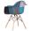 AUTRONIC CT-768 PW2 Jedálenská stolička, poťah látka patchwork, drevené nohy, masív prírodný buk