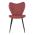AUTRONIC DCL-1031 RED2 Židle jídelní, červená látka, černá kovová podnož