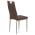 AUTRONIC DCL-393 BR2 jedálenská stolička, hnedá látka, kov cappuccino lesk