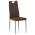 AUTRONIC DCL-393 BR2 jedálenská stolička, hnedá látka, kov cappuccino lesk