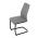 AUTRONIC DCL-438 GREY2 Židle jídelní, stříbrná látka, černé kovové nohy