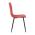 AUTRONIC DCL-964 RED2 Židle jídelní, červená látka, černý kov