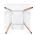 AUTRONIC DT-312 WT Jídelní stůl 80x80x74 cm, MDF, bílý matný lak, masiv buk