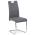 AUTRONIC HC-481 GREY jedálenská stoličky ekokoža šedá, biele prešitie/nohy kov, chróm