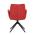 AUTRONIC HC-993 RED2 Židle jídelní, červená látka, otočný mechanismus 180°, černý kov