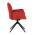 AUTRONIC HC-993 RED2 Židle jídelní, červená látka, otočný mechanismus 180°, černý kov