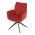 AUTRONIC HC-993 RED2 Židle jídelní, červená látka, otočný mechanismus 180°, černý kov