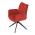 AUTRONIC HC-993 RED2 Židle jídelní, červená látka, otočný mechanismus 180°, černý kov