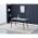 AUTRONIC HT-403M GREY Stůl jídelní 130x70x76 cm, deska slinutý kámen v imitaci matného mramoru, čern